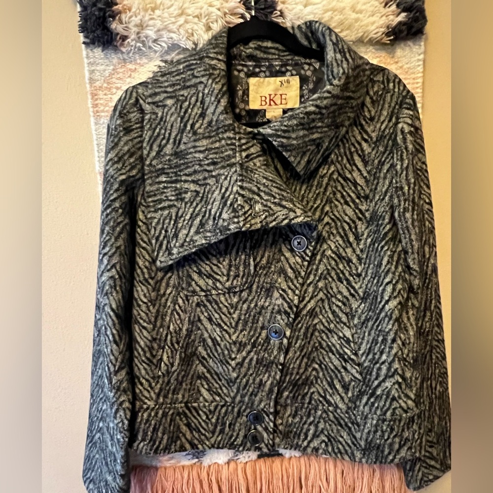 Bke Black And Gray Patterned Jacket - image 1